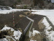 農業用施設災害（砥石第2地区）水路復旧工事